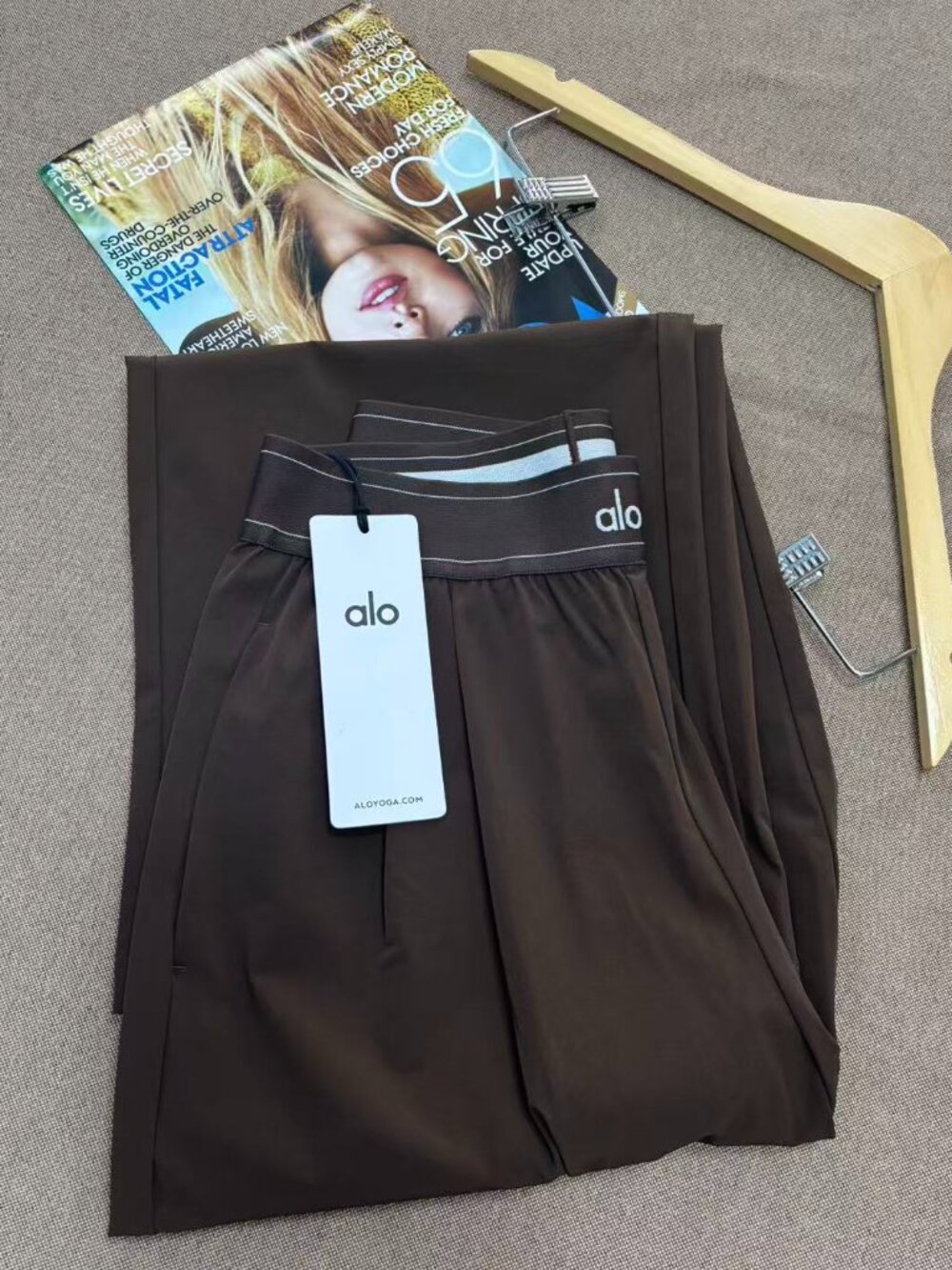 🪄Alo Yoga Suit Up Trouser Coffee Brown Regular 30-inch Inner Seam Length - Picture 5 of 9